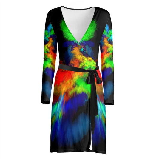 Holiday color Wrap Dress
